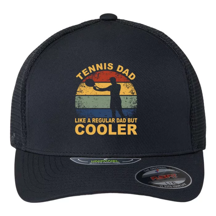 Tennis Player Tennis Father Tennis Racket Tennis Dad Funny Gift Flexfit Unipanel Trucker Cap