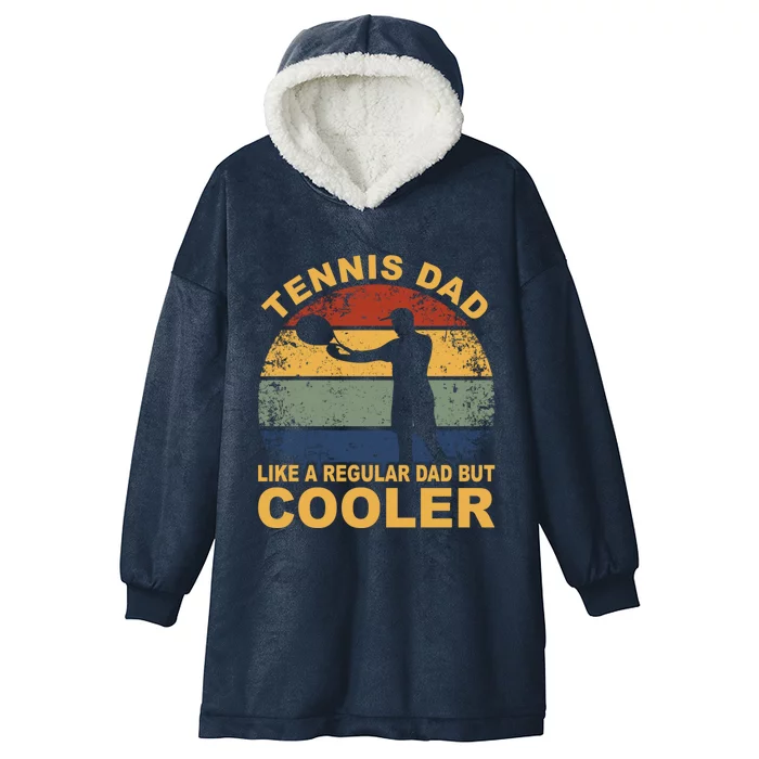 Tennis Player Tennis Father Tennis Racket Tennis Dad Funny Gift Hooded Wearable Blanket