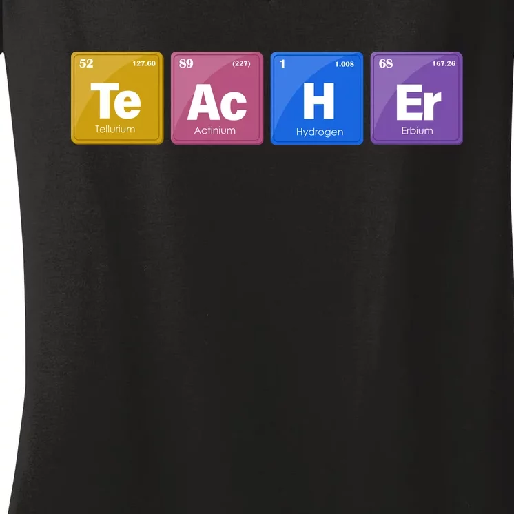 Teacher Periodic Table Women's V-Neck T-Shirt