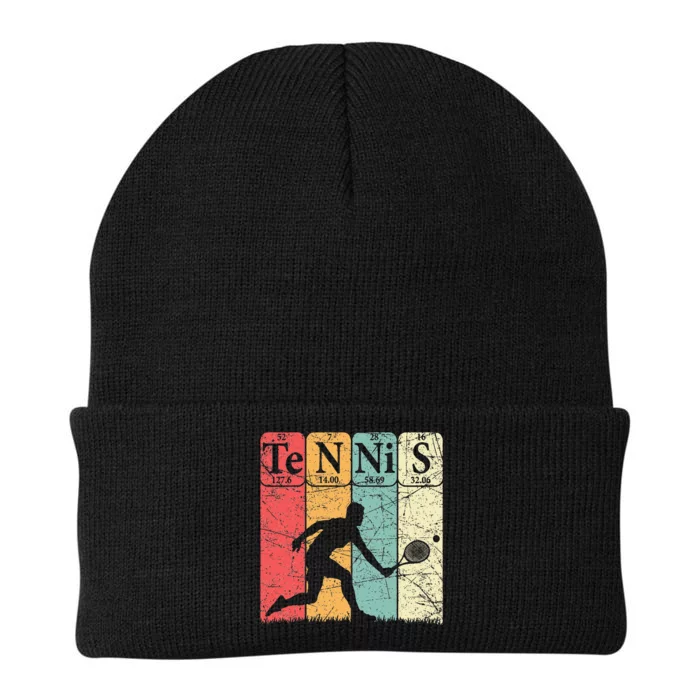 Tennis Periodic Table Elements Tennis Player Nerd Vintage Knit Cap Winter Beanie