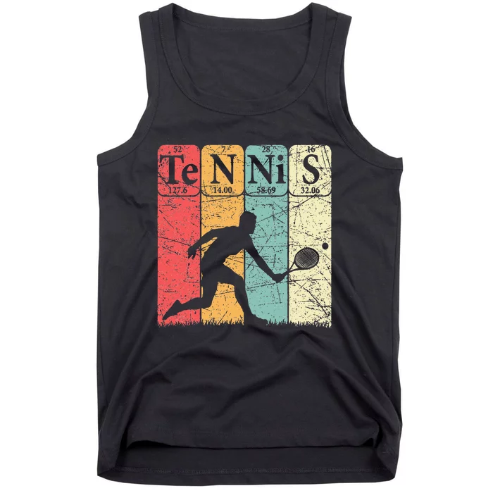 Tennis Periodic Table Elements Tennis Player Nerd Vintage Tank Top