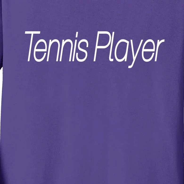 Tennis Player Kids Long Sleeve Shirt