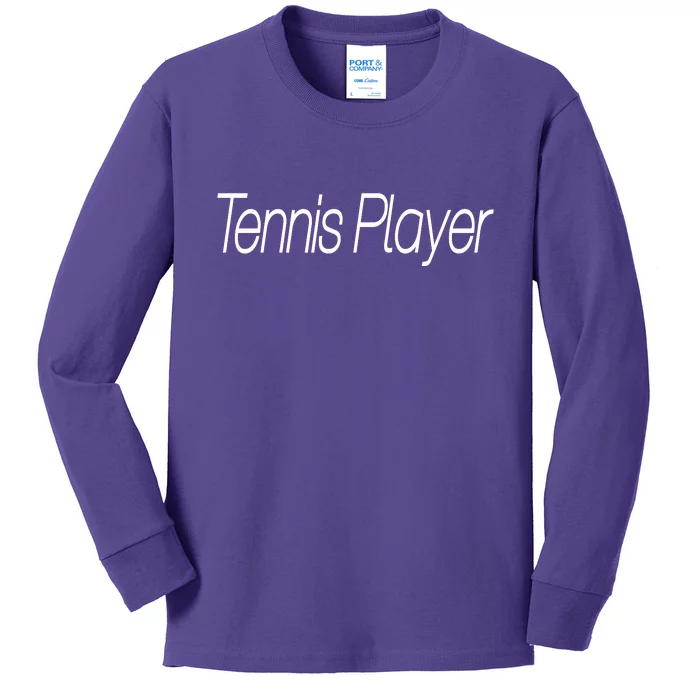 Tennis Player Kids Long Sleeve Shirt