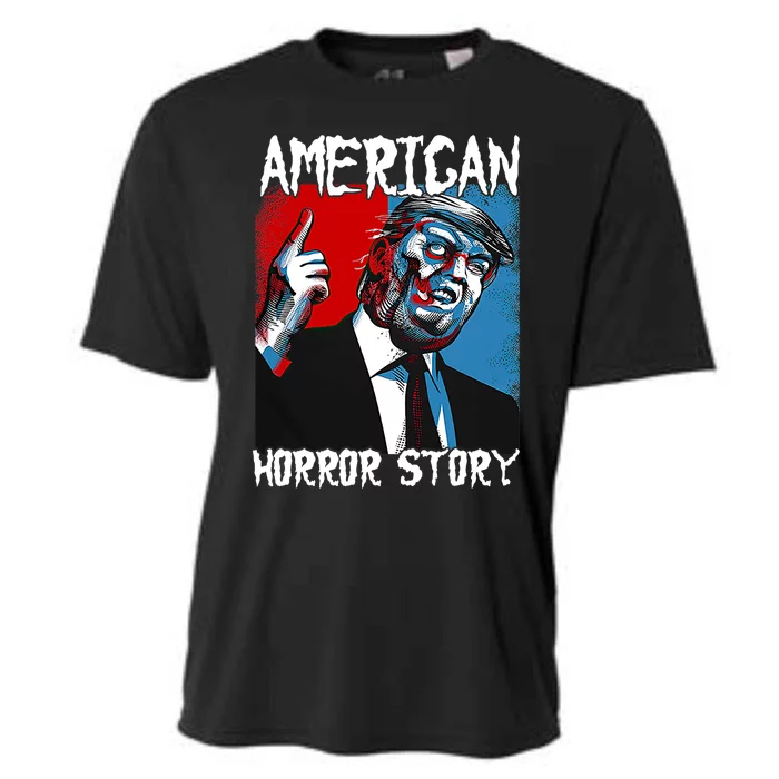 Trump President Usa Flag Halloween Horror Story Costumes Cooling Performance Crew T-Shirt