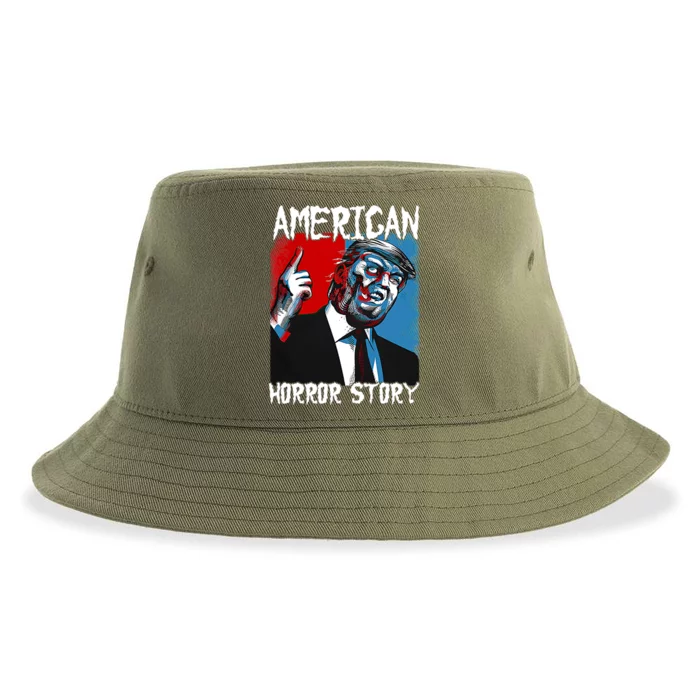 Trump President Usa Flag Halloween Horror Story Costumes Sustainable Bucket Hat