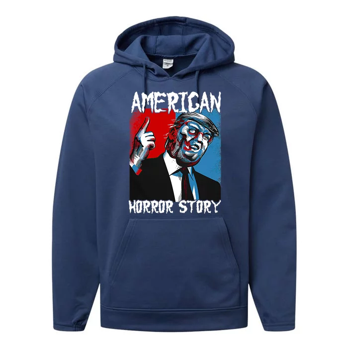 Trump President Usa Flag Halloween Horror Story Costumes Performance Fleece Hoodie