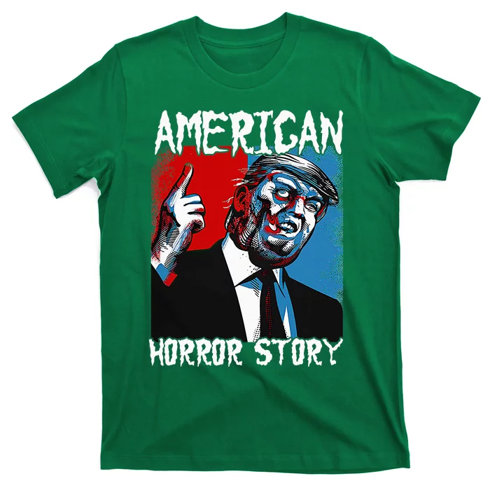 Trump President Usa Flag Halloween Horror Story Costumes T-Shirt