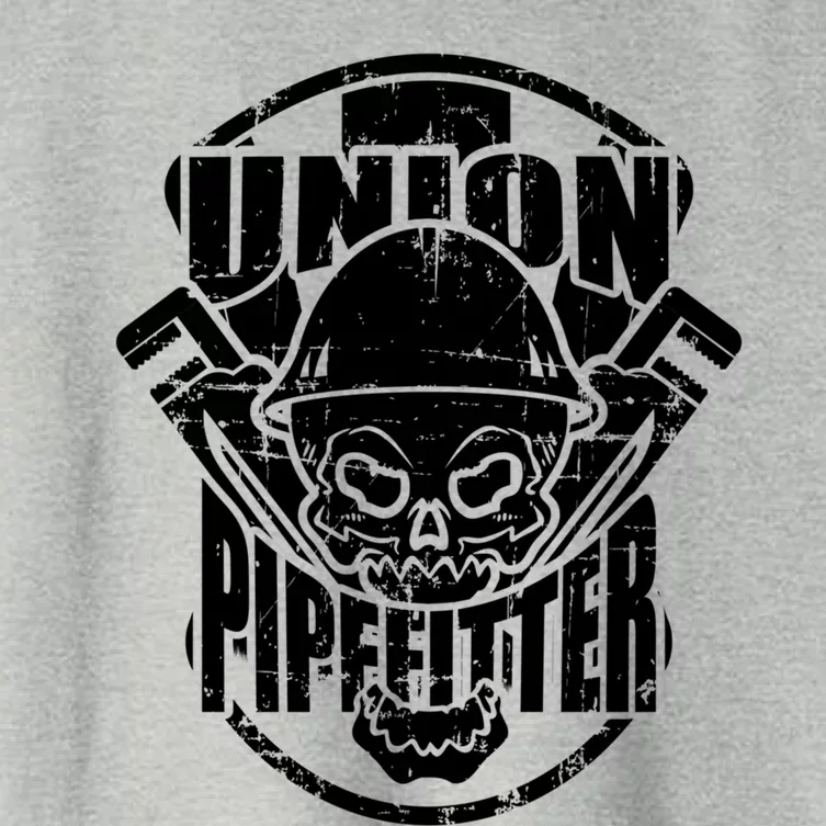 Tough Proud Union Pipefitter Workers Funny Gift Women's Crop Top Tee