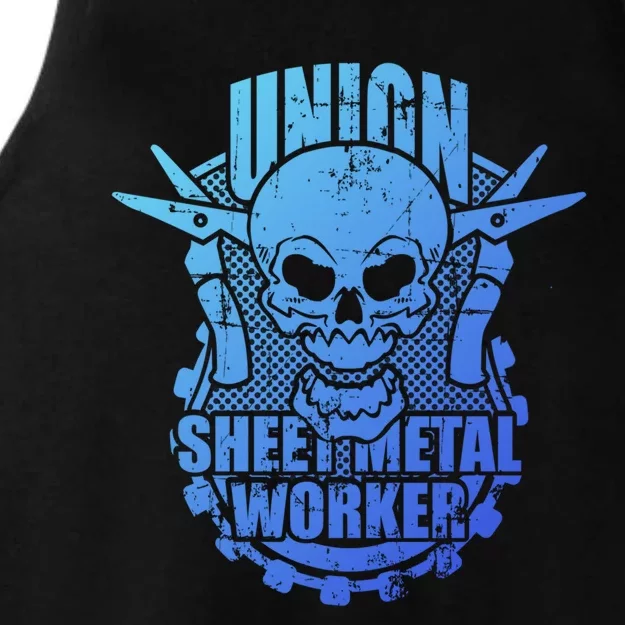 Tough Proud Union Sheet Metal Workers Gift Ladies Tri-Blend Wicking Tank