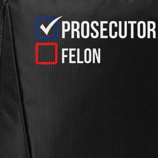 The Prosecutor Vs Convicted Felon Funny Ballot Paper Voting City Backpack