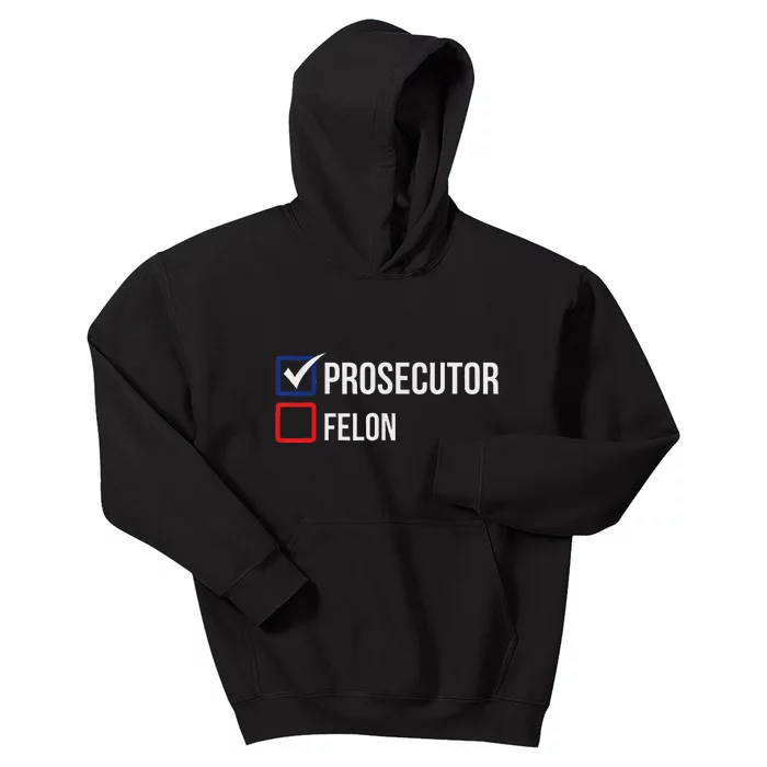 The Prosecutor Vs Convicted Felon Funny Ballot Paper Voting Kids Hoodie