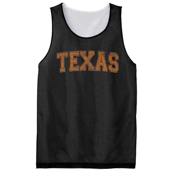 Texas Pride Vintage Distressed Design Mesh Reversible Basketball Jersey Tank