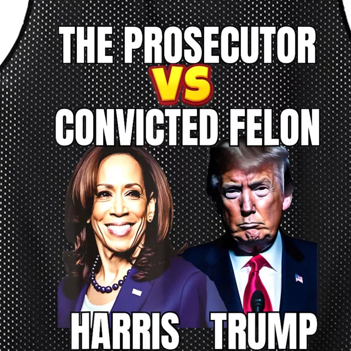 The Prosecutor Versus The Convicted Felon Harris Vs Trump Mesh Reversible Basketball Jersey Tank