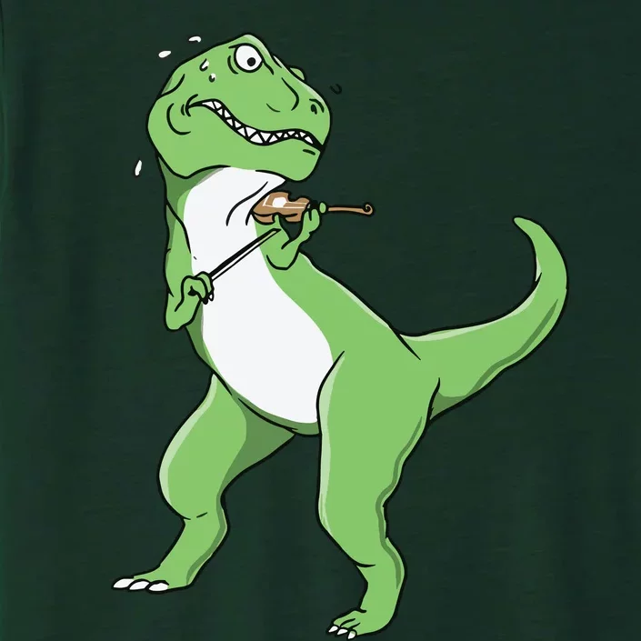 TRex Playing Violin Funny Violinist ChromaSoft Performance T-Shirt