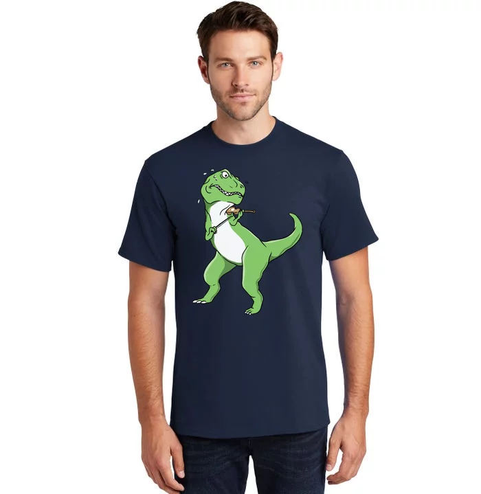 TRex Playing Violin Funny Violinist Tall T-Shirt