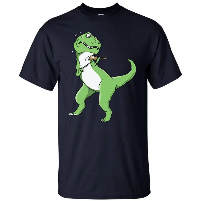 TRex Playing Violin Funny Violinist Tall T-Shirt