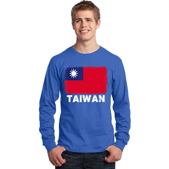 Taiwanese People Vintage Taiwan Flag Great Gift Tall Long Sleeve T-Shirt