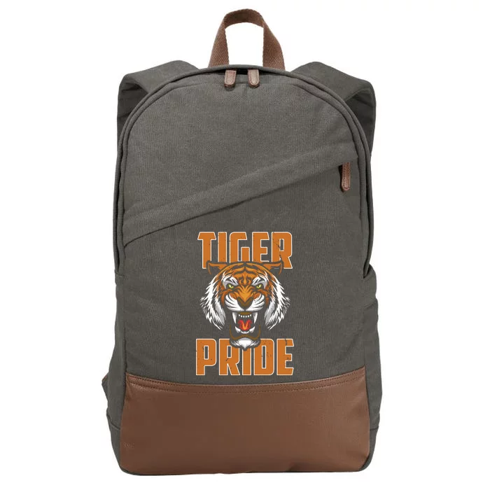 Tiger Pride Vintage Cotton Canvas Backpack