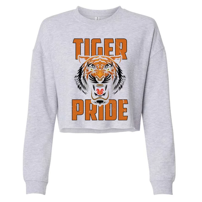 Tiger Pride Vintage Cropped Pullover Crew