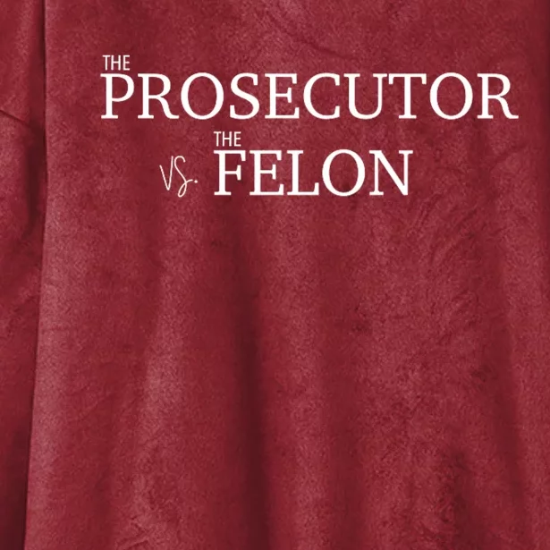 The Prosecutor Vs. The Felon Hooded Wearable Blanket