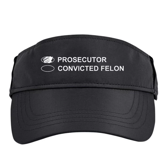 The Prosecutor Vs Convicted Felon Funny Ballot Paper Voting Adult Drive Performance Visor