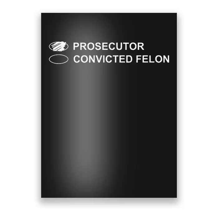 The Prosecutor Vs Convicted Felon Funny Ballot Paper Voting Poster