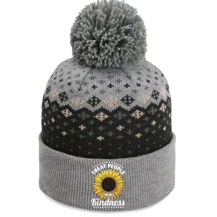 Treat People With Kindness Gift The Baniff Cuffed Pom Beanie