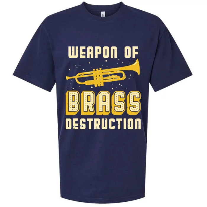 Trumpet Player Weapon of Brass Destruction Quote Instrument Sueded Cloud Jersey T-Shirt