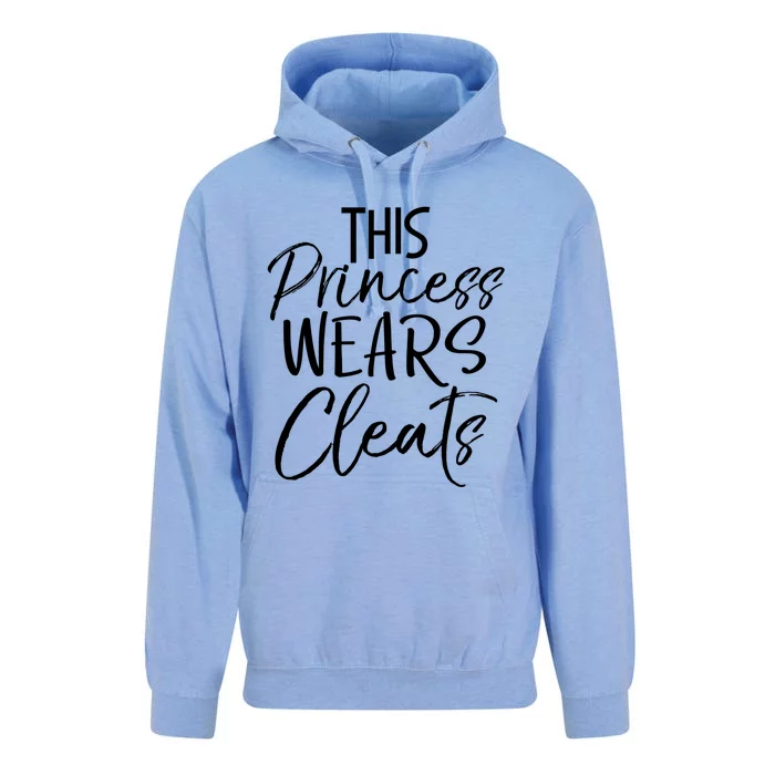 This Princess Wears Cleats Gift Soccer Gift Unisex Surf Hoodie