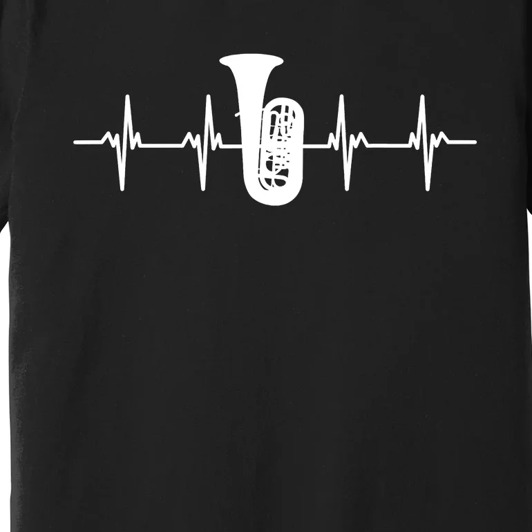 Tuba player wind instrument brass instrument deep tones tuba Premium T-Shirt