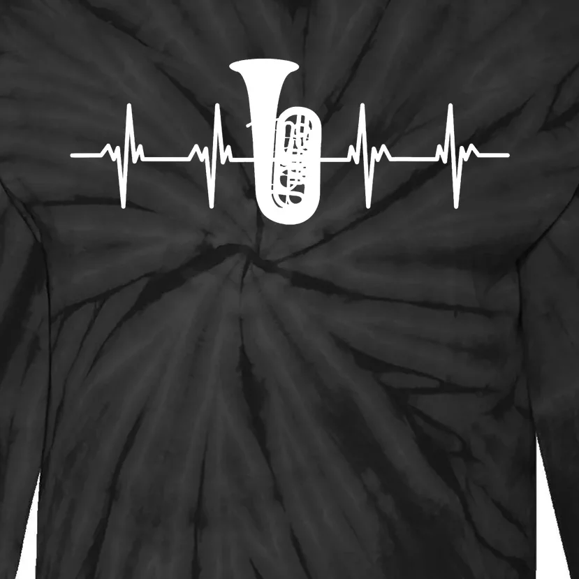 Tuba player wind instrument brass instrument deep tones tuba Tie-Dye Long Sleeve Shirt