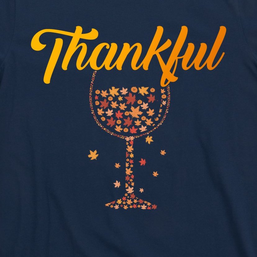 Thankful Pumpkin Wine, Thankful Grateful Blessed Autumn Fall 2022 T-Shirt