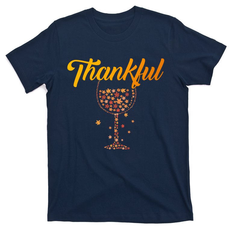 Thankful Pumpkin Wine, Thankful Grateful Blessed Autumn Fall 2022 T-Shirt