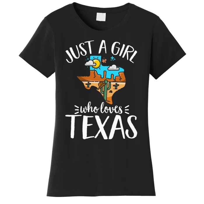 Texas Pride Women Just A Girl Who Loves Her Texas Women's T-Shirt