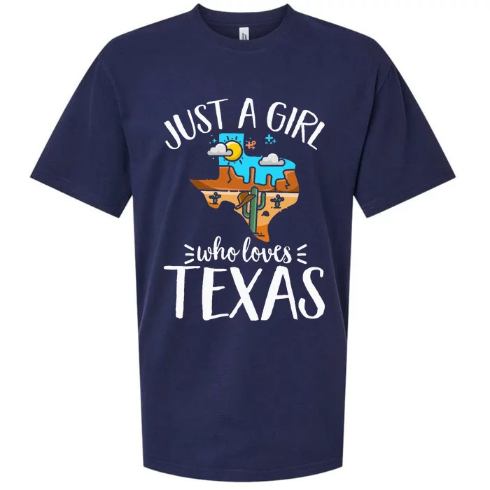 Texas Pride Women Just A Girl Who Loves Her Texas Sueded Cloud Jersey T-Shirt