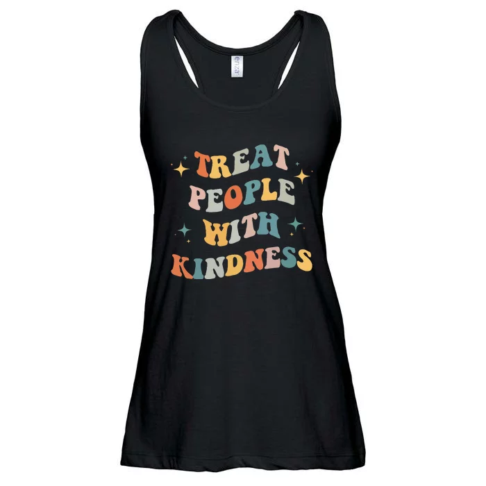 Treat People With Kindness Positive Mindset Groovy Ladies Essential Flowy Tank