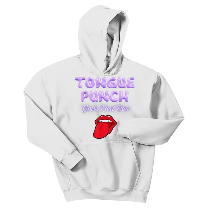 Tongue Punch Your Fart Box Kids Hoodie