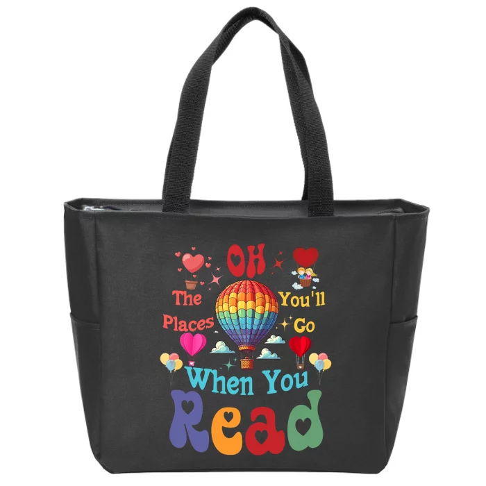 The Places You’Ll Go When You Read Zip Tote Bag