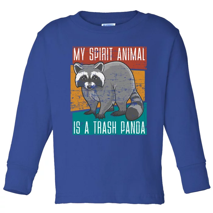 Trash Panda Zoo Keeper Gift Spirit Animal Racoon Cool Gift Toddler Long Sleeve Shirt