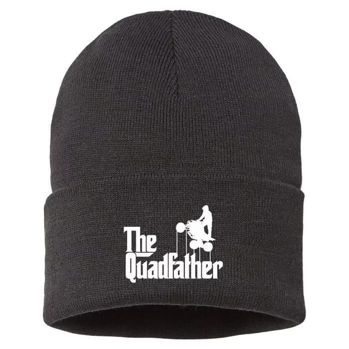 The Quadfather ATV Four Wheeler Quad Bike Gift Sustainable Knit Beanie