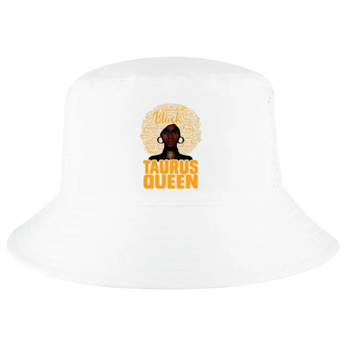 Taurus Queen Black Woman Afro Natural Hair African American Cool Comfort Performance Bucket Hat