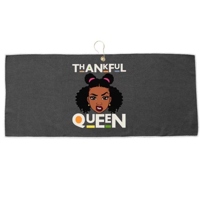 Thankful Queen Christian Black Woman Melanin Sista Large Microfiber Waffle Golf Towel