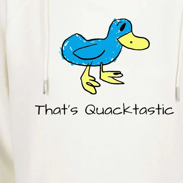 ThatS Quacktastic Funny Blue Duck Womens Funnel Neck Pullover Hood