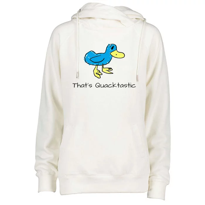 ThatS Quacktastic Funny Blue Duck Womens Funnel Neck Pullover Hood