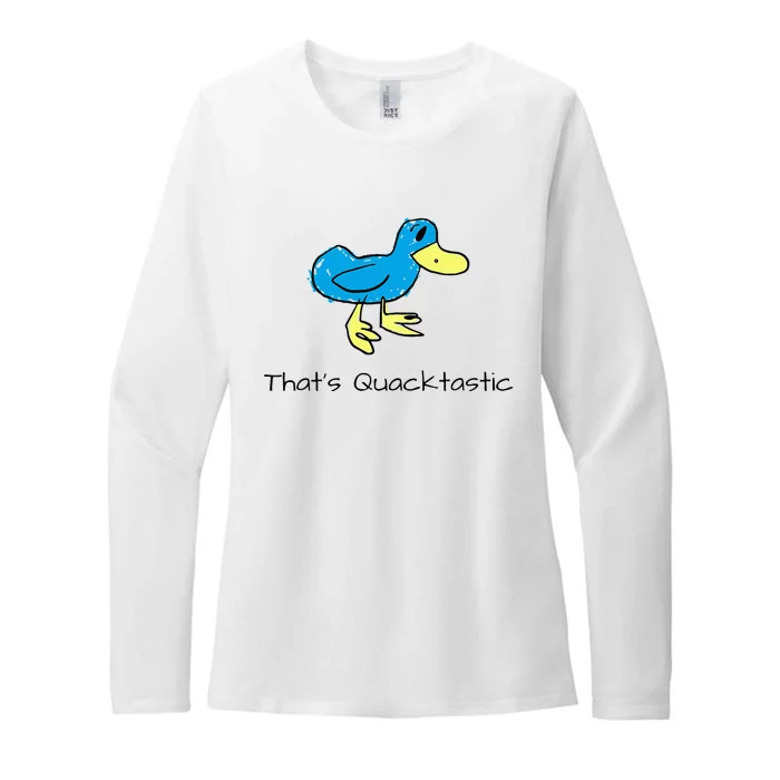 ThatS Quacktastic Funny Blue Duck Womens CVC Long Sleeve Shirt