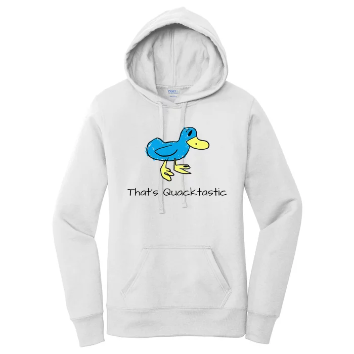 ThatS Quacktastic Funny Blue Duck Women's Pullover Hoodie