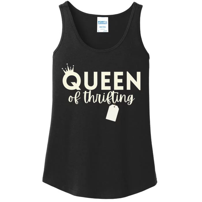 Thrifting Queen Garage Sale Picker Gift Thrift Shopper Ladies Essential Tank