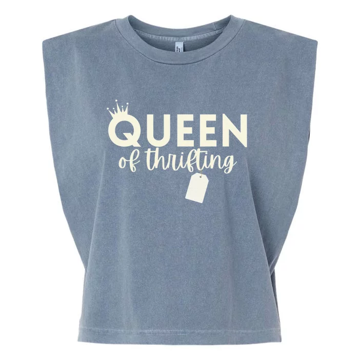 Thrifting Queen Garage Sale Picker Gift Thrift Shopper Garment-Dyed Women's Muscle Tee