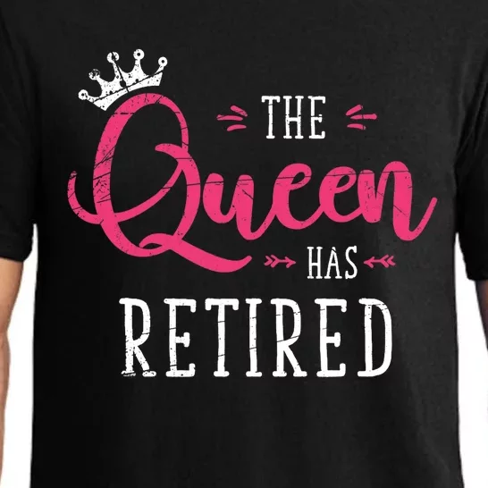 The Queen Has Retired Funny Retired Wo Gift Retirement Pajama Set