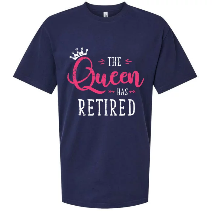 The Queen Has Retired Funny Retired Wo Gift Retirement Sueded Cloud Jersey T-Shirt